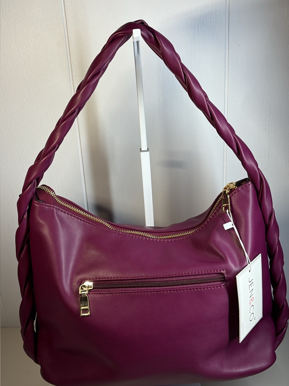 New Delilah Vegan Knotted Hobo bag Jen & Co.